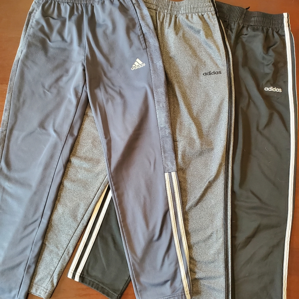Adidas boys joggers M (10/12), 3 pair
